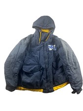 Vintage Michigan Wolverines Mens Large Puffer Coat Full Zip Jacket Mirage 90 s