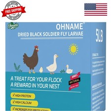 5LB Dried Black Soldier Fly Larvae for Chickens - 85X More Calcium Than Mealw...