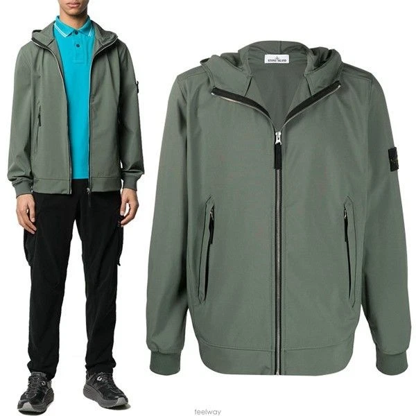 Giacca con cappuccio Stone Island Softshell 24320037