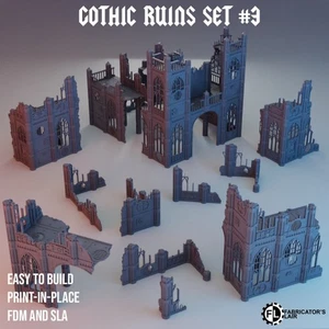 Wargaming Terrain City Set Perfect for 28mm/32mm Compatible - Warhammer 40k