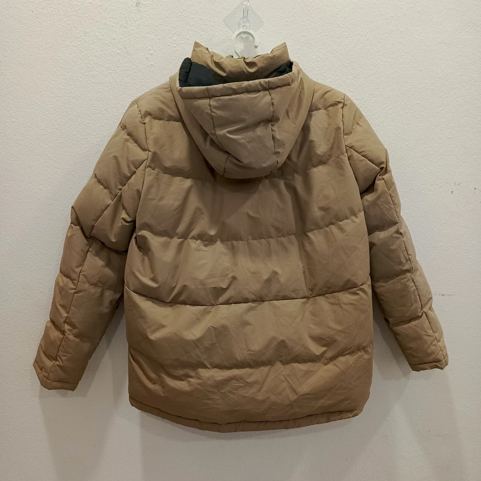 Puffer Jacket Hoodie Hooded Full Zipper Beige 21.5x26.5 Size L - Image 4 of 4