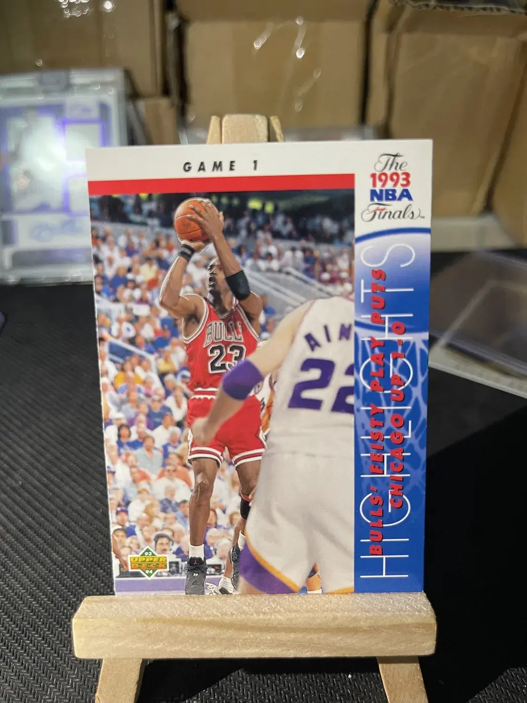 1993 Upper Deck NBA Finals Game 1 Highlights #198 Michael Jordan Bulls LE18