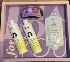 ikoo Kit- Shampoo/Conditioner/Thermal Wrap & Brush- No Frizz No Drama New