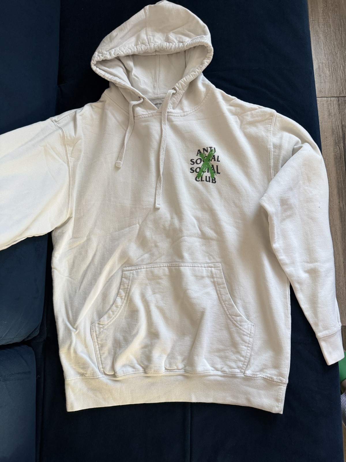 Anti Social Social Club Cancelled Remix Hoodie Men&rsquo;s Size Large White 22x28 inch
