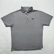 (L) Wake Forest Demon Deacons Shirt Mens Large Black Peter Millar NCAA