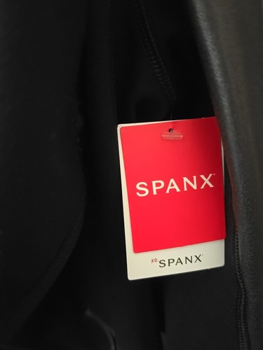 SPANX Jacke mit drapierter Vorderseite schwarz Ponte Kunstleder Größe XS neu mit Etikett - Bild 7 von 20