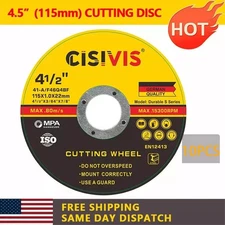 10/50 x Cut Off Wheels 4-1/2" Metal & Stainless Steel Angle Grinder Cutting Disc