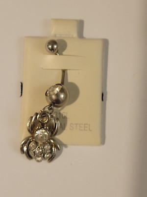 Tarantula Dangle Navel Belly Button Ring