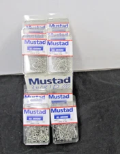 10  BOXES N.  34081 D 1/0  SIZE QTY EA PC 100  HOOKS MUSTAD MADE NORWAY FISHING
