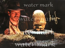 HARRISON FORD RAIDERS OF THE LOST ARC REPRINT SIGNED PHOTO 8.25"X11"