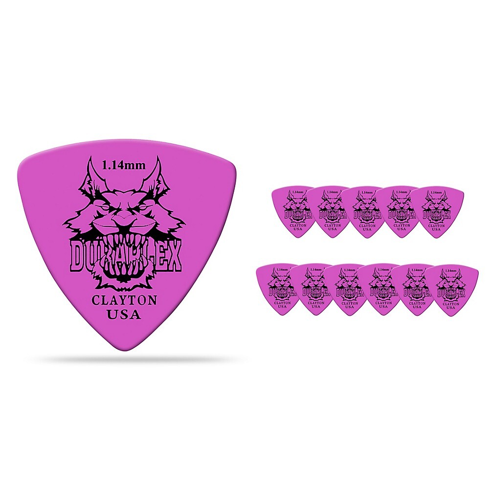 Clayton Duraplex Delrin Rounded Triangle Picks 1 Dozen 1.14 mm