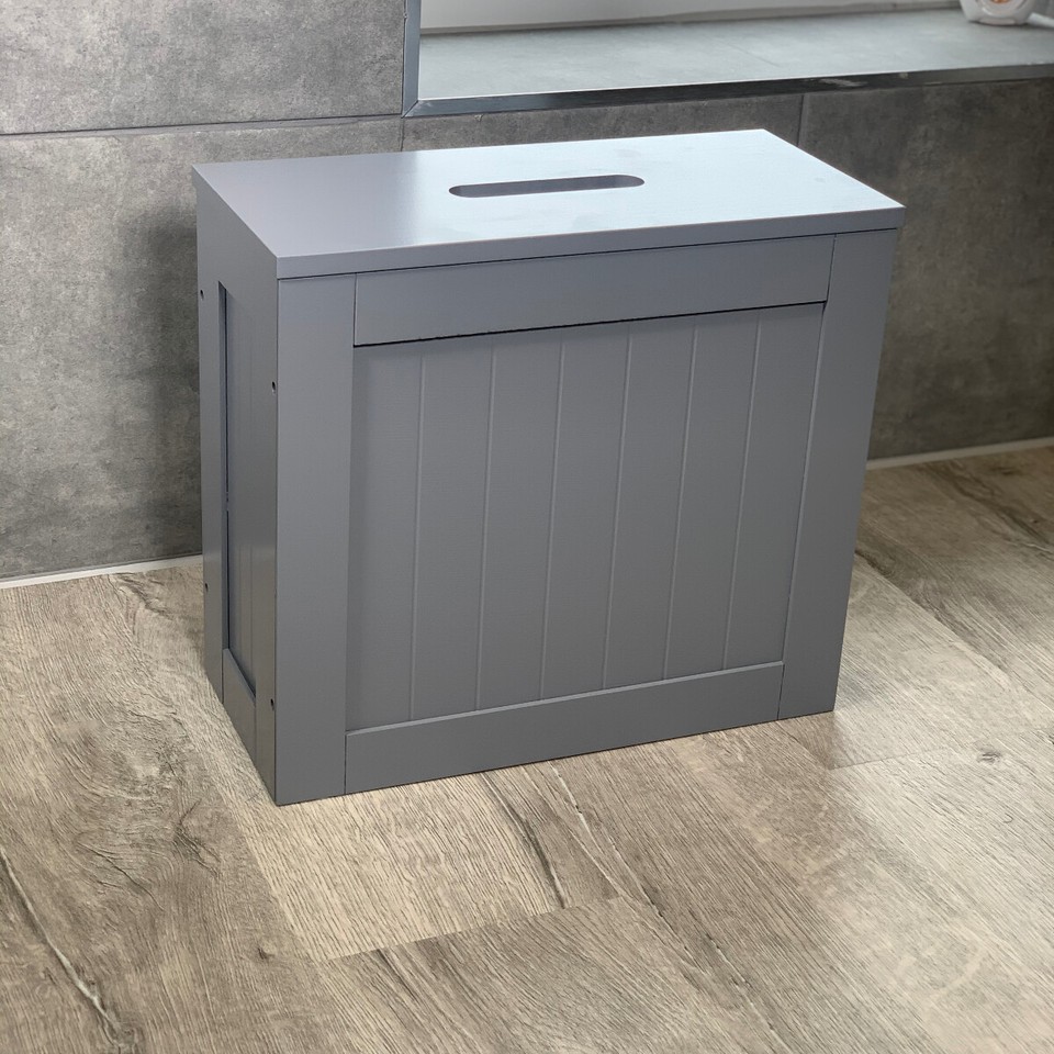 Dylex Crisp Grey Finish Bathroom Storage Box Toilet Cleaning Tidy