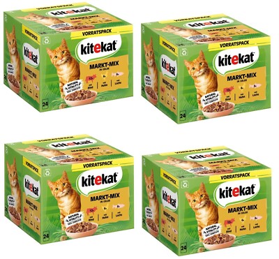 Kitekat Markt Mix 96x85g Katzennassfutter in Gelee Multipack