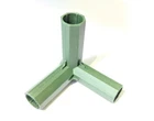 Easynets 3 Way Corner Connector 4PCS (16mm) Ideal for Plastic Coated Canes