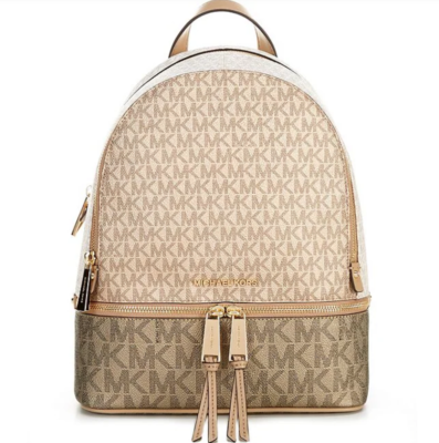 NWT Michael Kors Rhea Medium Metallic Signature Logo  display picture 2