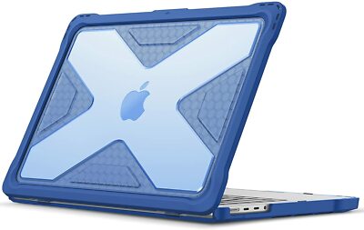 Case for MacBook Pro 14 Inch (2021-2025) Rugged Hard Shell Cover with TPU Bumper