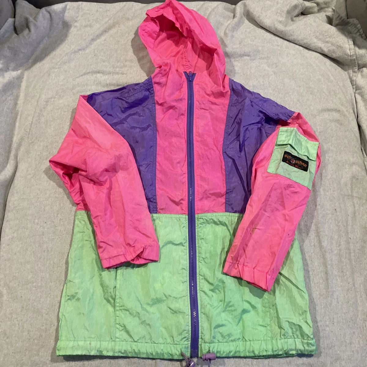 Vintage neon hotsell windbreaker