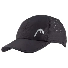 2024 UNISEX HEAD PRO PLAYER ADJUSTABLE TENNIS CAP (BLACK) #287124-BK