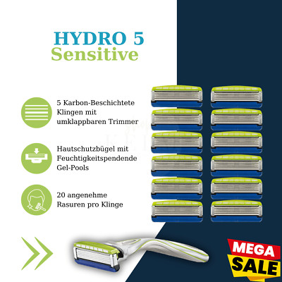 Wilkinson Sword Hydro5 Sensitive Klingen Auswahl 1-21 + Rasierer I Blister & OVP
