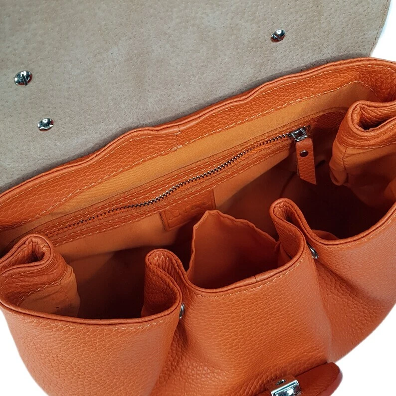 COACH Borsa a mano donna ciottoli VERA PELLE arancione borsa a tracolla tote bag regalo per lei