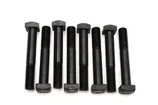 (8) Square Head 3/4-10 x 5 Bolts Unplated A307 1-1/8 Square