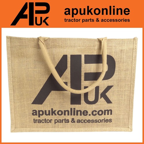 2x APUK Brand Logo Jute Carry Bag Natural Brown Logo Tote Gift with Handles - Picture 3 of 9