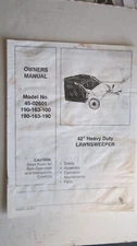 42-inch Lawnsweeper  Unbranded  1999  Models 45-02601 MANUAL/SEARS 488-242111