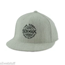 Sex Wax Hat Cap Gray Flexfit SM-MD (6 7/8" - 7 1/4")  Baseball Surf FREE SHIP