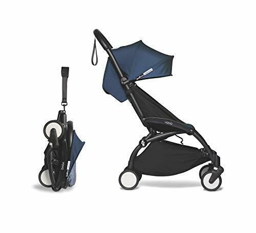 BABYZEN YOYO 6 Stroller - Black Frame with Air France Blue Seat