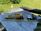 2 Marx Trucks / 1 Tonka Jeep -  Lot Of 3 Metal Construction Toy  Vintage Trucks
