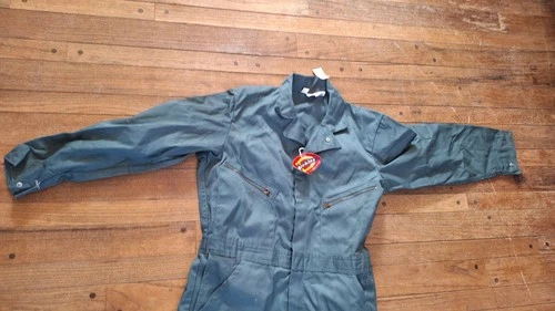 Dickies Deluxe Coveralls Men's 42M Olive Green Long Sleeve Workwear NOS image 8
