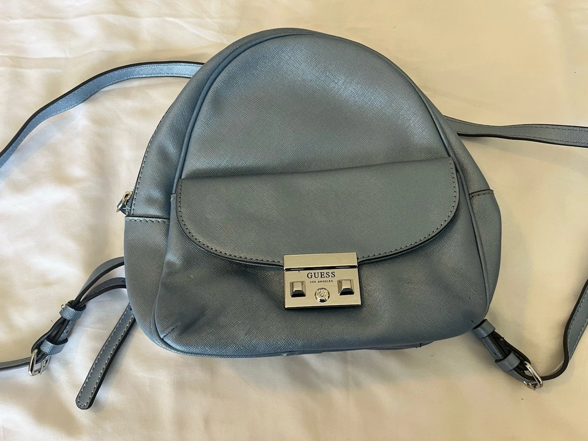 Guess Los Angeles Womens Outfitter Backpack Travel‎ Bag Blue Faux Leather NWOT Bolsa Backpack Mochilas De Mujer Guess Guess Blue Beacon  main image 2