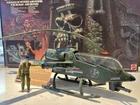 1983 GI JOE DRAGONFLY XH-1 100% + Wild Bill Hasbro ARAH Helicopter