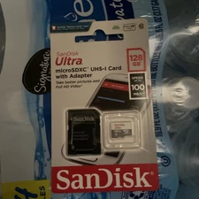 SanDisk 128GB Ultra microSDXC UHS-I Memory Card 100Mb/s -  SDSDQUA-128G-AP35A