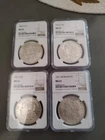 LOT OF (4) MS GRADED MORGAN SILVER DOLLARS ALL NGC 1921 P,S,D AND 1904 O