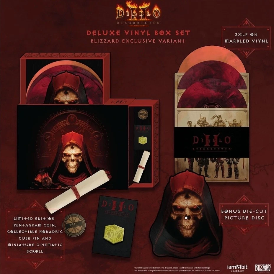 Diablo II Resurrected 3 LP Disco de Vinilo Juego de Caja de Lujo Exclusivo de Blizzard/1500 Foto 2 de 4