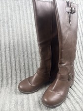 Kohl s Soskibrown Boots Size 10 Riding Buckle Zip Knee High