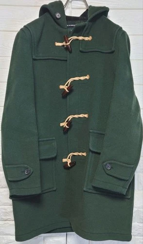 GLOVERALL FACTOTUM Green Duffle Coat M Wool UK Made Vintage Classic Japan - product listing photo
