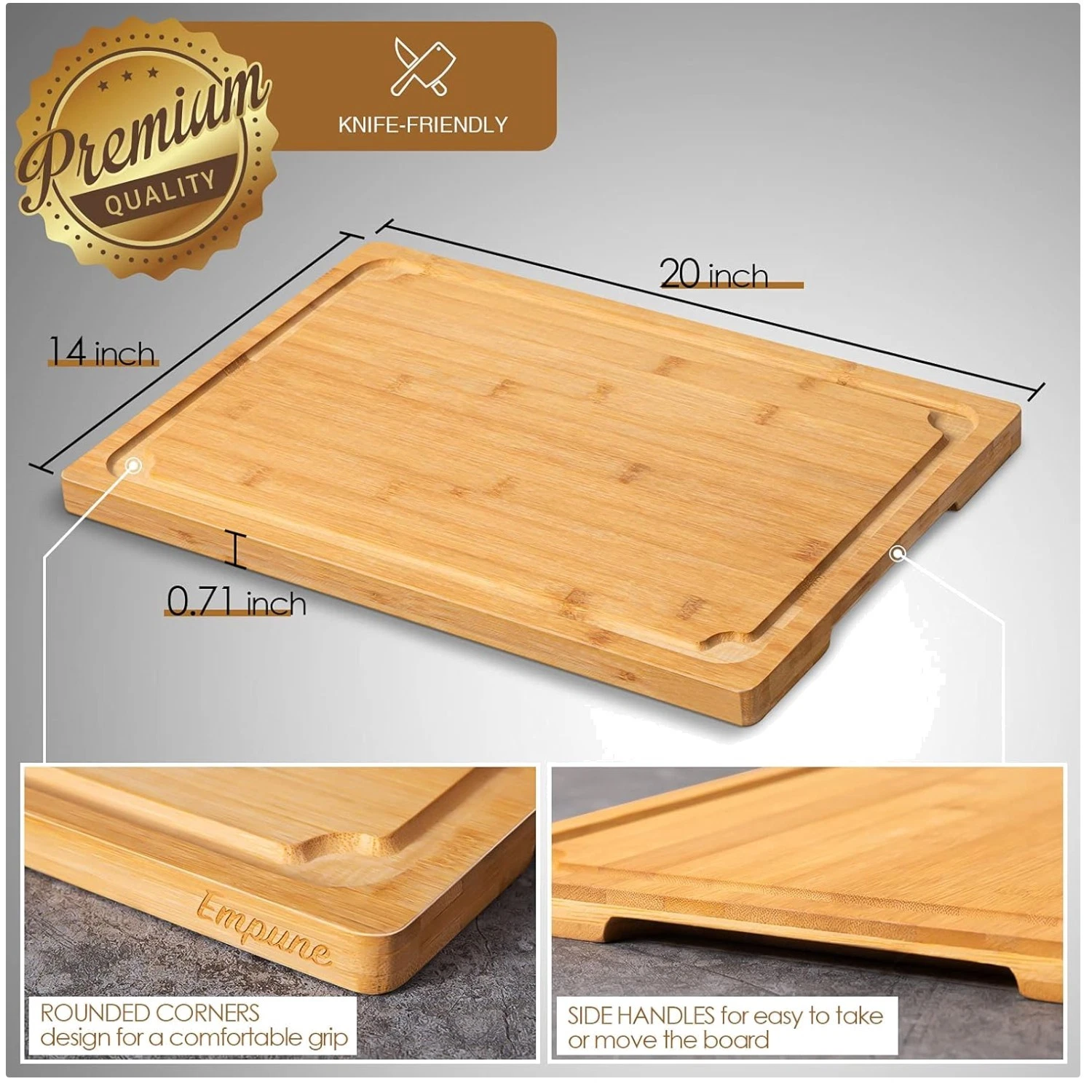 2XLarge Bamboo Cheese Board with Juice Groove