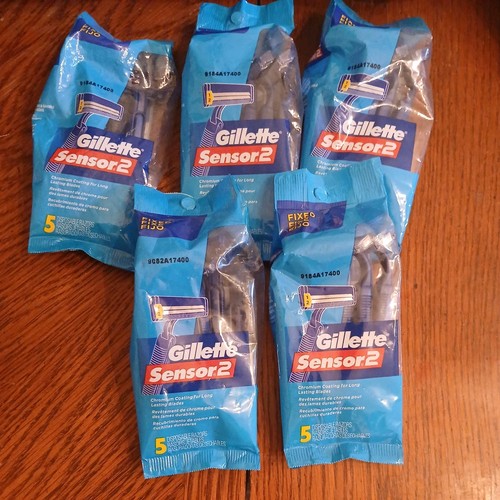 Gillette Sensor 2 Plus Disposable Razors - 5ct 5 packs. | eBay