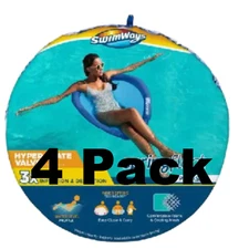 4 Pack - SwimWays Spring Float Papasan, Inflatable Lounge Chair, Raft