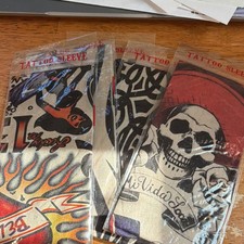 Multicolor Tattoo Arm Sleeve Costume Accessories Set of 5 Assorted Designs