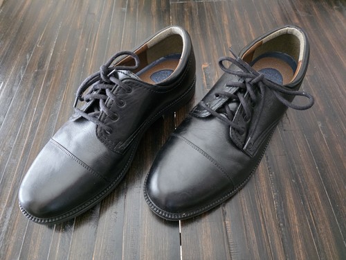 Dockers Shoes Mens Gordon Dress Cap Toe Oxford 90-2214 Black Leather Size 14W - Photo 2/24