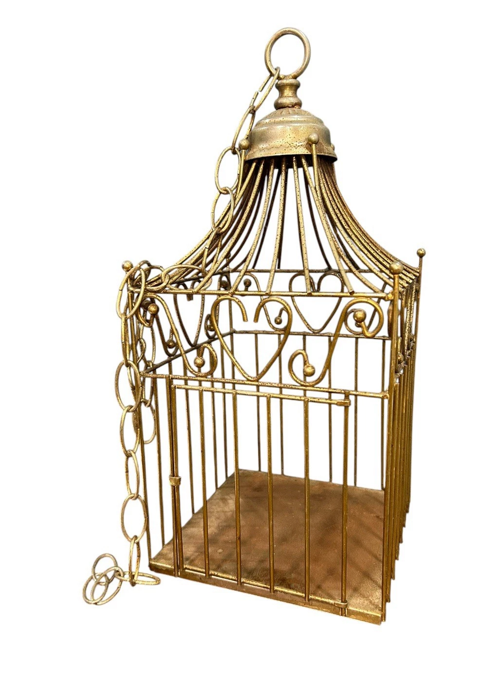 VINTAGE METAL DECORATIVE BIRDCAGE HOUSE Farm House CottageCore 60s-70s LOVELY