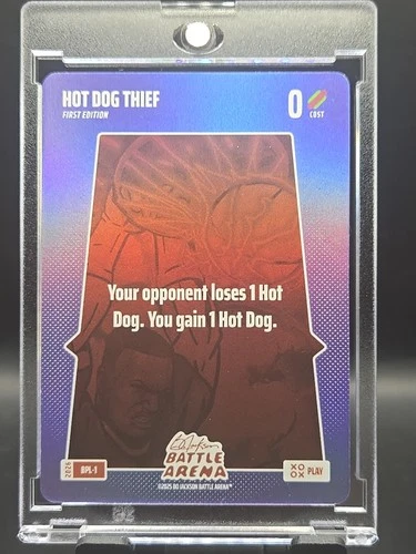 2026 Bo Jackson Battle Arena BPL-1 HOT DOG THIEF FOIL SSP BONUS PLAY RARE🔥☢️