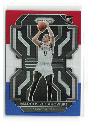 Marcus Zegarowski #300 RC 2021-22 PANINI PRIZM NETS Red White Blue