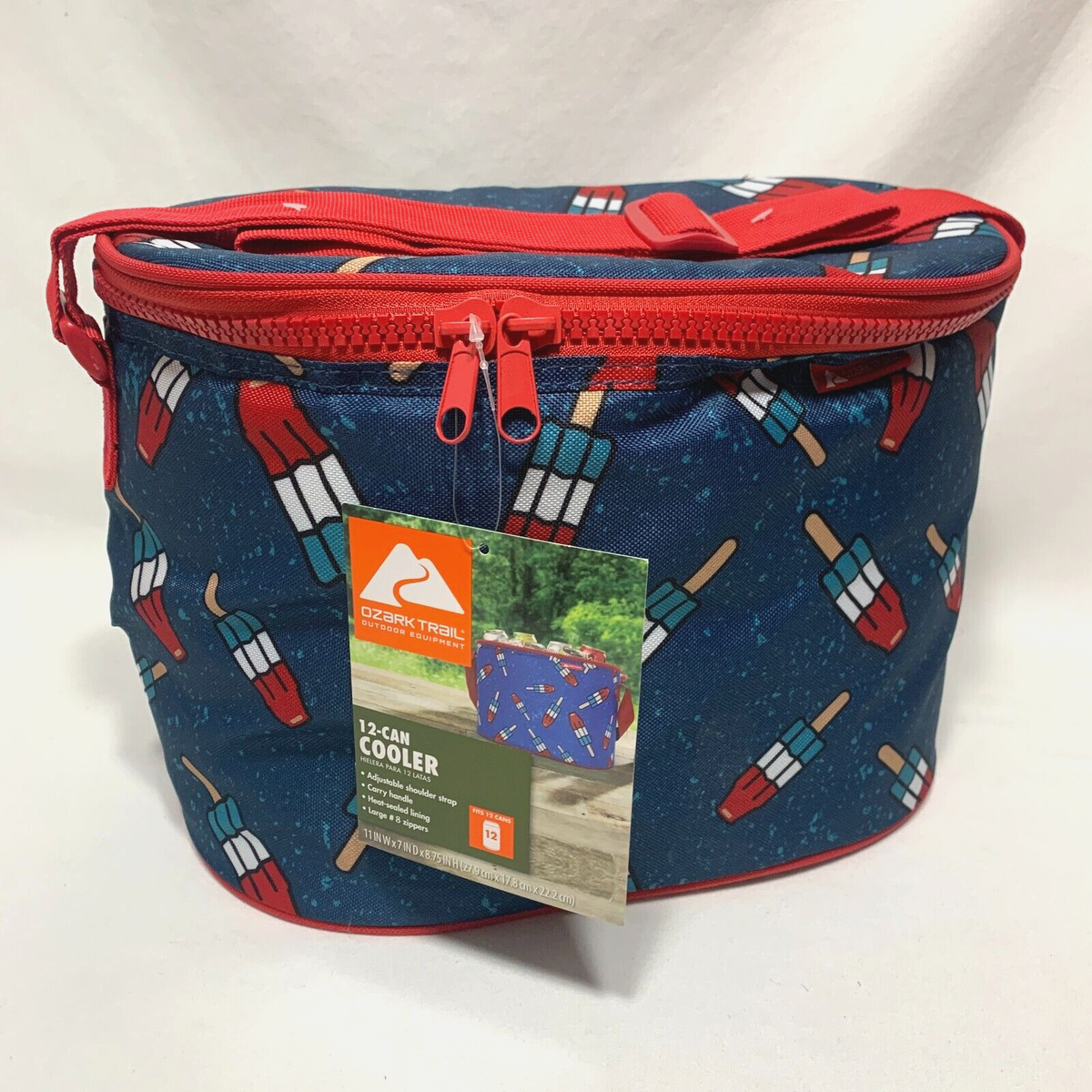 Ozark Trail 12 Can Cooler Carry Handle Shoulder Strap Americana