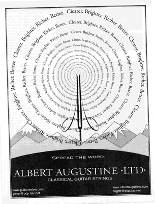 POT10 BILD/ANZEIGE 11 X 8 ALBERT AUGUSTINE GITARRENSAITEN