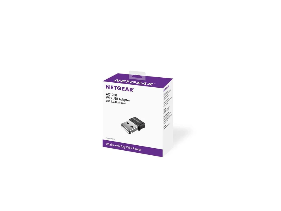 NETGEAR AC1200 USB WiFi Adapter Dual Band 1200Mbps HD Streaming Gaming - Image 3 of 3