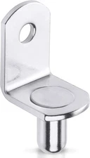 40 Pcs Shelf Support Pegs,1/4 Inch Diameter Shelf Bracket Pegs with Hole,Nickel